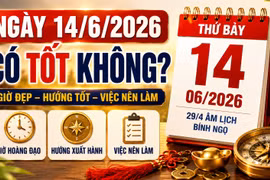 Lịch âm hôm nay 14/6/2026: Những khung giờ may mắn giúp công việc thuận lợi