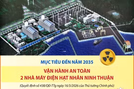 Mục tiêu đến năm 2035: Vận hành an toàn 2 nhà máy điện hạt nhân Ninh Thuận