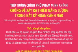 Thủ tướng Chính phủ Phạm Minh Chính: Không để xảy ra thiếu năng lượng trong bất kỳ hoàn cảnh nào