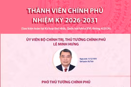 Thành viên Chính phủ nhiệm kỳ 2026-2031