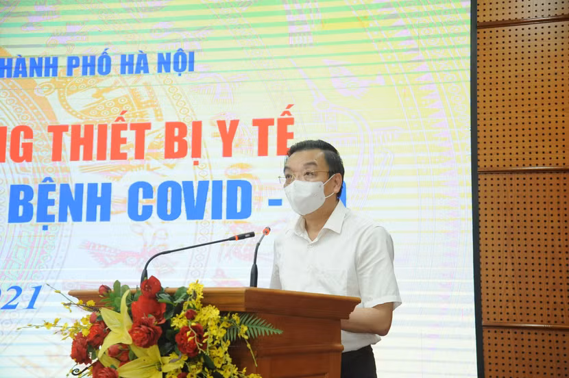Chủ tịch UBND TP Hà Nội Chu Ngọc Anh phát biểu tại chương trình Chủ tịch UBND TP Hà Nội Chu Ngọc Anh phát biểu tại chương trình