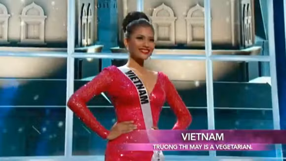 Trương Thị May tự tin diễn bikini tại bán kết Miss Universe 2013 ảnh 11