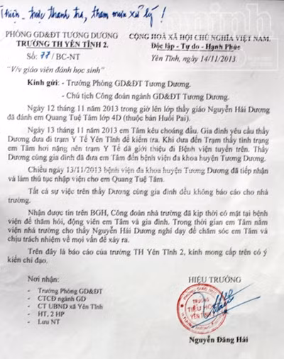 Không đọc thuộc bảng nhân, học sinh bị thầy giáo đánh nhập viện ảnh 4