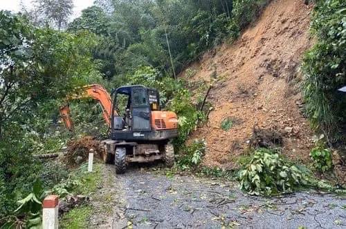 Một trong những điểm sạt lở ở Cao Bằng