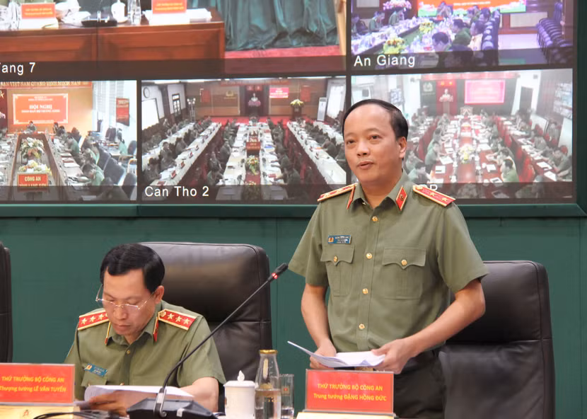 Thứ trưởng Đặng Hồng Đức phát biểu tại hội nghị.