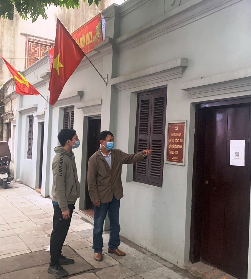 Nhà số 5D phố Hàm Long (Hà Nội) nơi thành lập Chi bộ Cộng sản đầu tiên ở Việt Nam bây giờ. (Ảnh: doanthanhnien.vn)