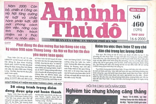 Báo An ninh Thủ đô số 01295, ngày 16/06/2000