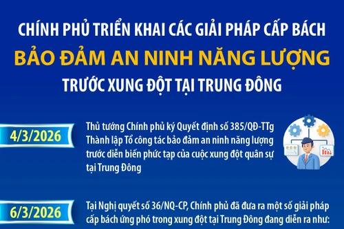 Chính phủ triển khai các giải pháp cấp bách bảo đảm an ninh năng lượng trước xung đột tại Trung Đông