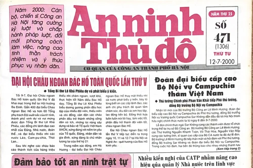 Báo An ninh Thủ đô số 01306, ngày 12/07/2000
