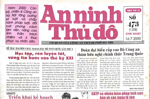 Báo An ninh Thủ đô số 01308, ngày 16/07/2000