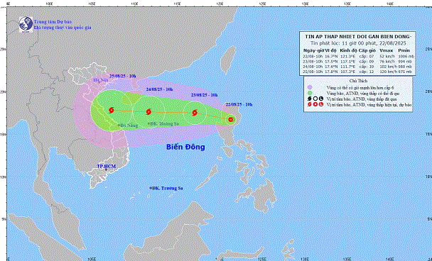 Tâm áp thấp nhiệt đới trên đất liền đảo Lu-Dông