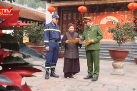 Phòng ngừa cháy nổ tại các đình, đền, chùa dịp Tết