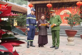 Phòng ngừa cháy nổ tại các đình, đền, chùa dịp Tết