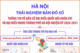 Hà Nội: Trải nghiệm bản đồ số thông tin về bầu cử đại biểu Quốc hội khóa XVI và đại biểu HĐND thành phố Hà Nội nhiệm kỳ 2026-2031