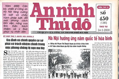 Báo An ninh Thủ đô số 01285, ngày 24/5/2000