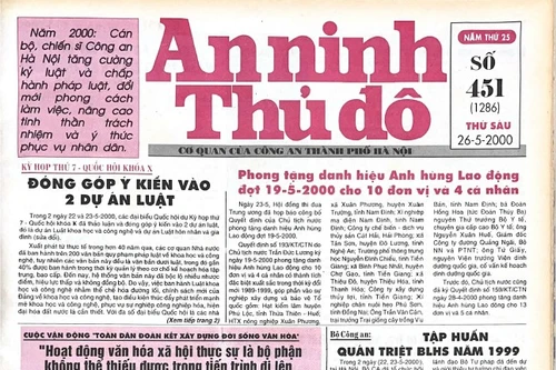 Báo An ninh Thủ đô số 01286, ngày 26/5/2000