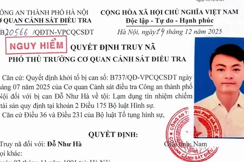 CATP Hà Nội truy nã đối tượng mượn xe đi cầm cố lấy 60 triệu đồng