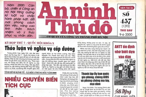 Báo An ninh Thủ đô số 01292, ngày 9/6/2000