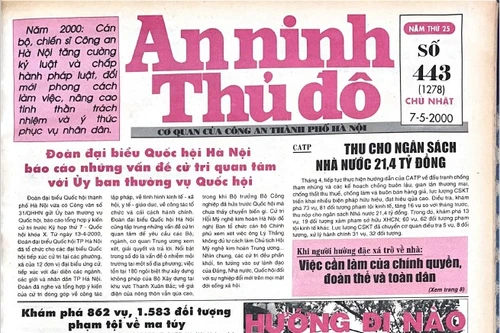 Báo An ninh Thủ đô số 01278, ngày 7/5/2000
