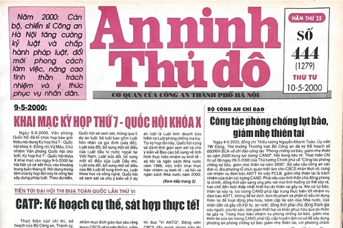 Báo An ninh Thủ đô số 01279, ngày 10/5/2000