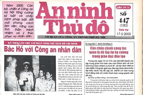 Báo An ninh Thủ đô số 01282, ngày 17/5/2000