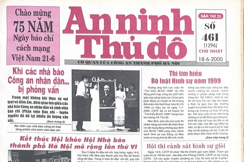 Báo An ninh Thủ đô số 01296, ngày 18/6/2000
