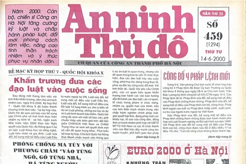 Báo An ninh Thủ đô số 01294, ngày 14/6/2000