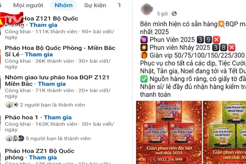 Cảnh giác với các thủ đoạn lừa đảo mua bán pháo hoa trên không gian mạng 