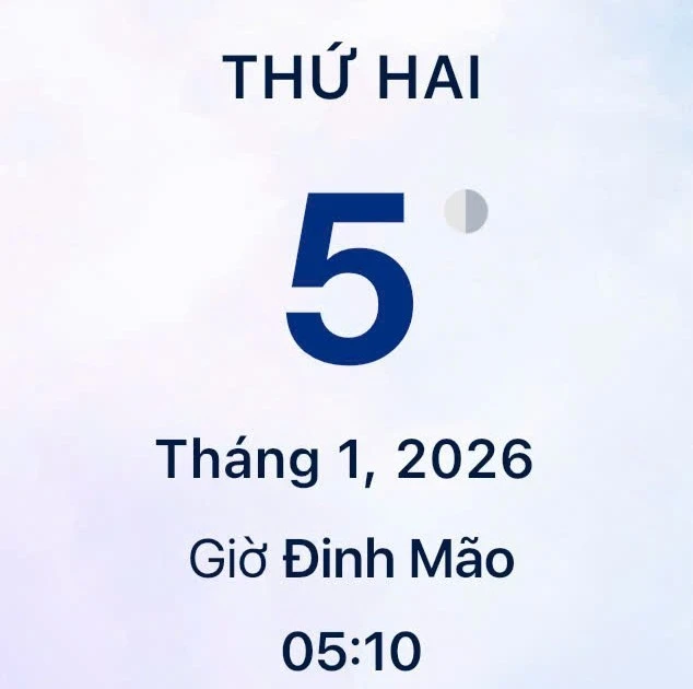 Xem lịch âm - Lịch vạn sự hôm nay ngày 5 tháng 1 năm 2026 tốt hay xấu?