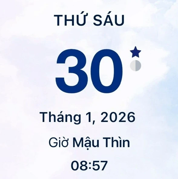 Xem lịch âm - Lịch vạn sự hôm nay ngày 30 tháng 1 năm 2026 tốt hay xấu?