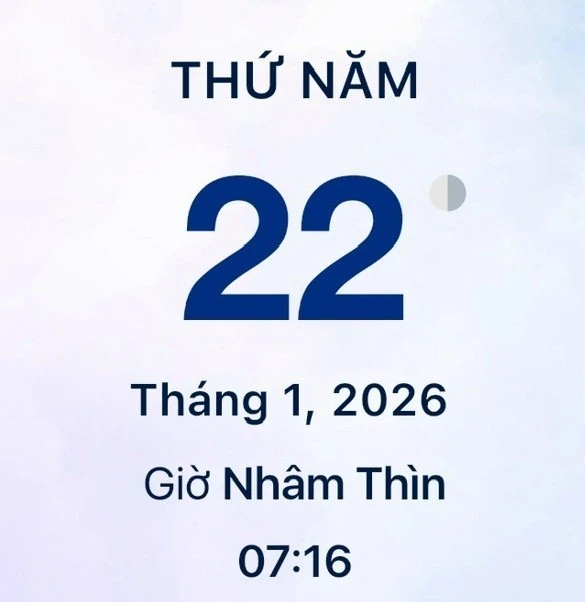 Xem lịch âm - Lịch vạn sự hôm nay ngày 22 tháng 1 năm 2026 tốt hay xấu?