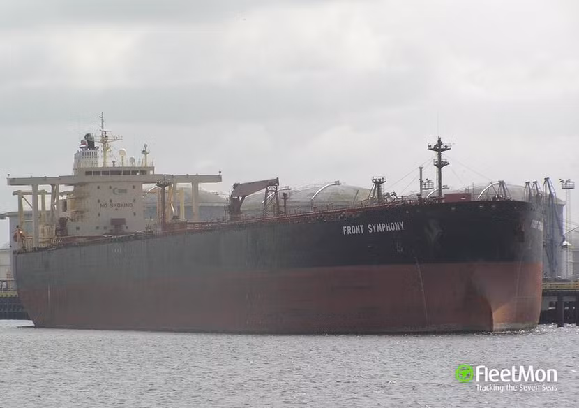 Tàu A Symphony đã bị rò rỉ dầu ra biển Hoàng Hải
