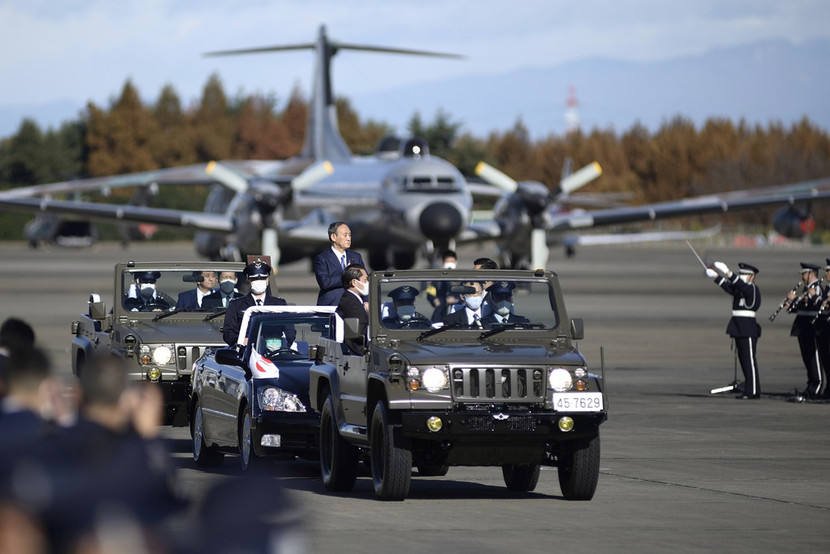 Khoảng 800 quân nhân thuộc 3 quân chủng bộ binh (JGSDF), không quân (JASDF) và hải quân (JMSDF) của Nhật Bản đã có mặt trong cuộc duyệt binh hôm 28-11