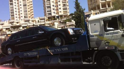 Limousine của tổng thống Mỹ gặp sự cố tại Israel ảnh 1