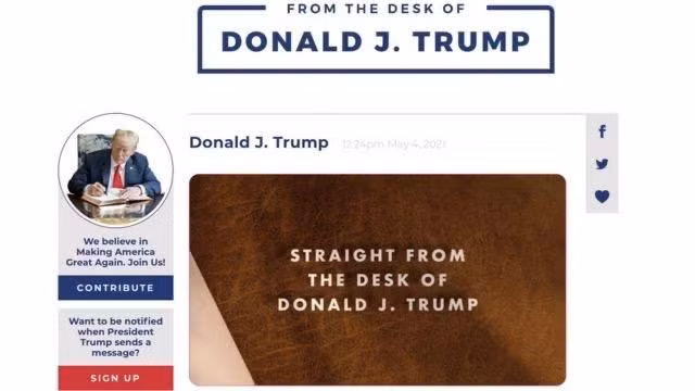 Ông Donald Trump mở trang mạng riêng để tương tác với người ủng hộ