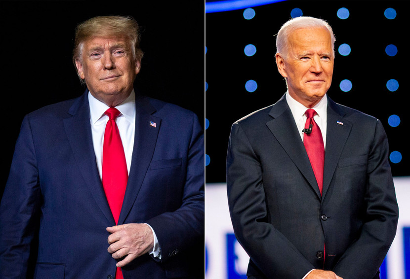 Ông Donald Trump và Joe Biden đang ganh đua nhau rất sít sao