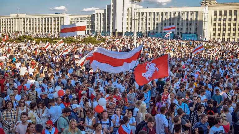 Những người biểu tình yêu cầu ông Lukashenko từ chức