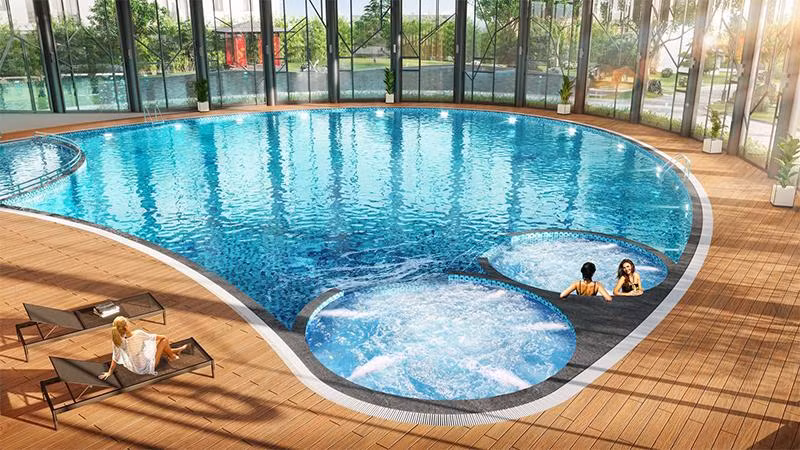 Bể bơi 4 mùa “chiều chuộng” mọi giác quan của các cư dân The Sakura