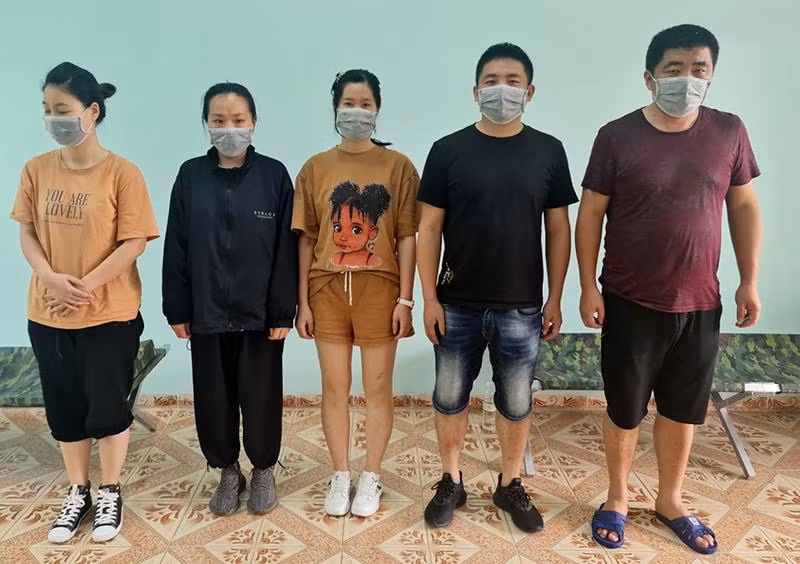 Nhóm đối tượng người Trung Quốc nhập cảnh trái phép vào VIệt Nam bị Công an tỉnh Quảng Ninh bắt giữ