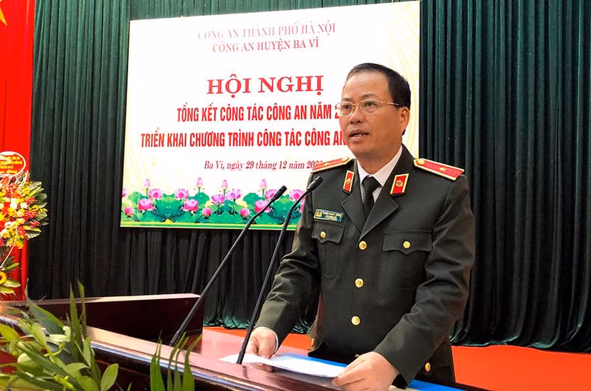 Thiếu tướng Đoàn Ngọc Hùng, Phó Giám đốc CATP phát biểu chỉ đạo hội nghị Thiếu tướng Đoàn Ngọc Hùng, Phó Giám đốc CATP phát biểu chỉ đạo hội nghị