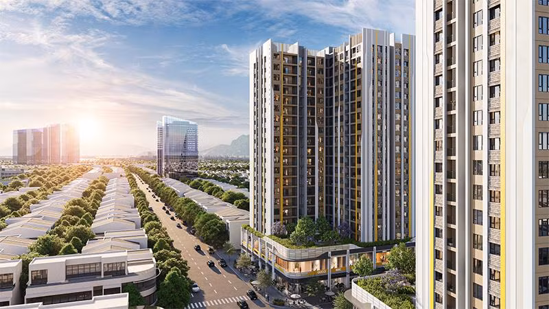 Hai tòa căn hộ cao 20 tầng sẽ góp phần làm tăng sức sống cho khu vực. Ảnh phối cảnh minh họa