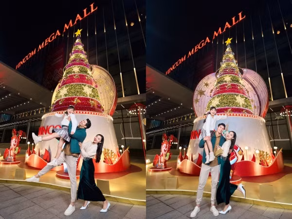 Cây thông chong chóng cao tới 15 m tại Vincom Mega Mall Ocean Park