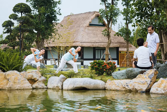 Vườn Nhật tĩnh lặng, thư thái tái tạo năng lượng cho cư dân khi bước chân vào