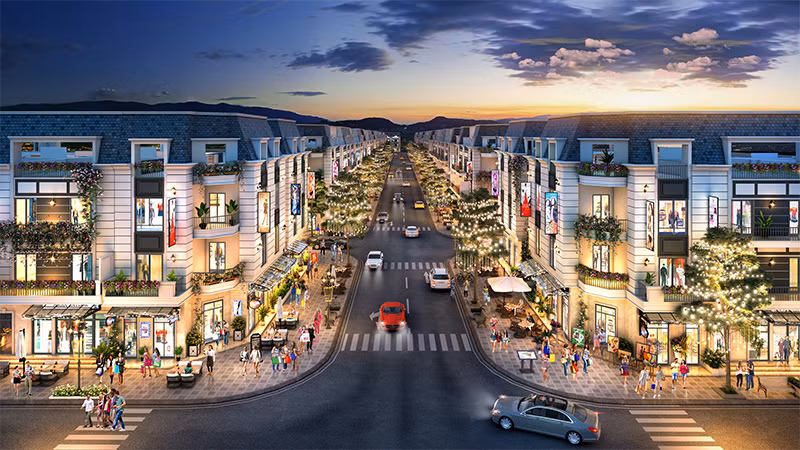 Tiểu khu Saigon Hub mang dáng dấp của một Sài Gòn hoa lệ thu nhỏ.