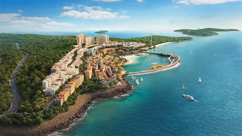 Dự án phức hợp Sun Grand City Hillside Residence do Sun Group đầu tư tại thị trấn Địa Trung Hải, Nam Phú Quốc.