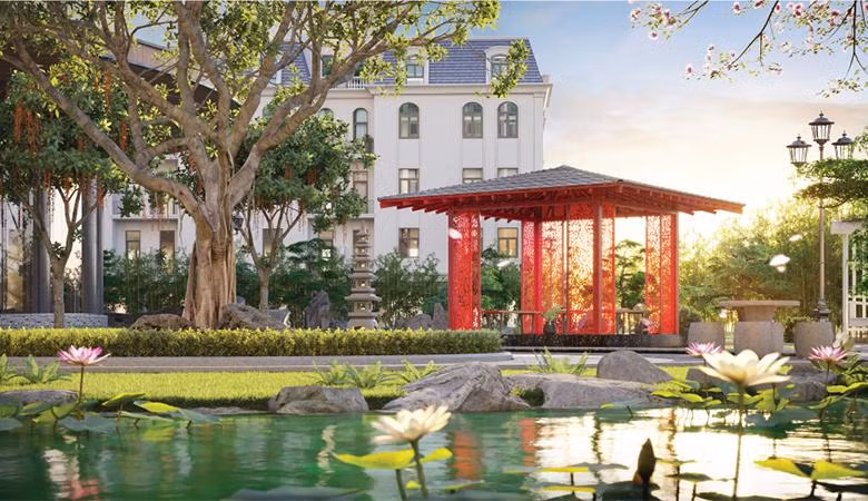 Mỗi cảnh quan tại phân khu The Sakura đều là một không gian xứ Phù Tang đích thực, được chắp bút bởi những người am tường văn hóa Nhật.