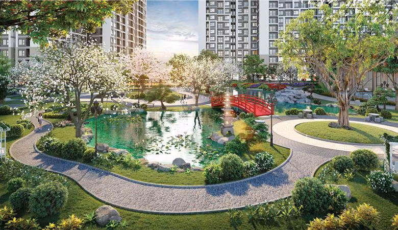 Phân khu The Sakura mang lại không gian Nhật Bản thu nhỏ giữa thành phố Vinhomes Smart City sôi động.