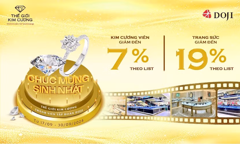 Nhiều siêu phẩm trang sức được DOJI và Thế Giới Kim Cương giới thiệu trong chương trình ưu đãi tháng 9 Nhiều siêu phẩm trang sức được DOJI và Thế Giới Kim Cương giới thiệu trong chương trình ưu đãi tháng 9