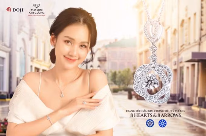 Trang sức kim cương siêu lý tưởng 8 Hearts &amp; 8 Arrows của DOJI và Thế Giới Kim Cương có mức ưu đãi 15% từ ngày 15-31/7.
