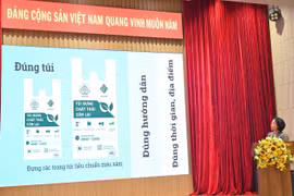Rác thải sau khi phân loại tại nguồn sẽ được cho vào các túi tiêu chuẩn quy định